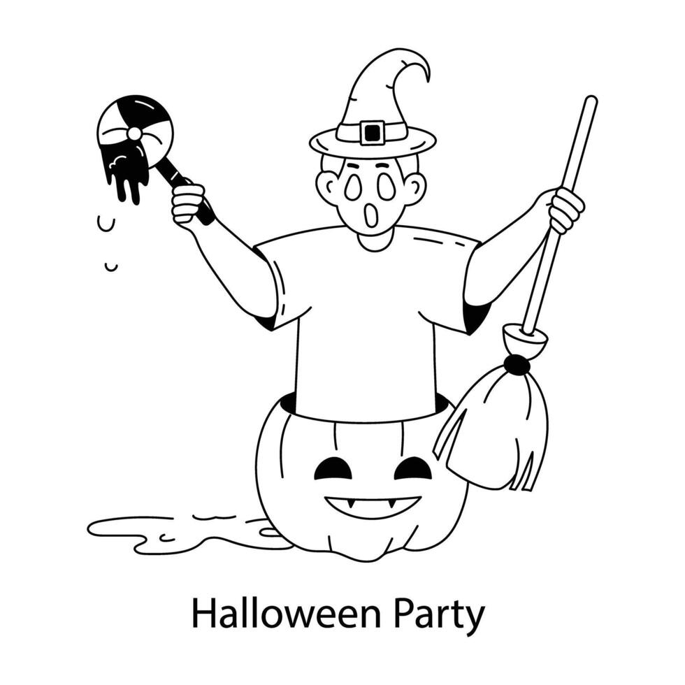 Trendy Halloween Party vector