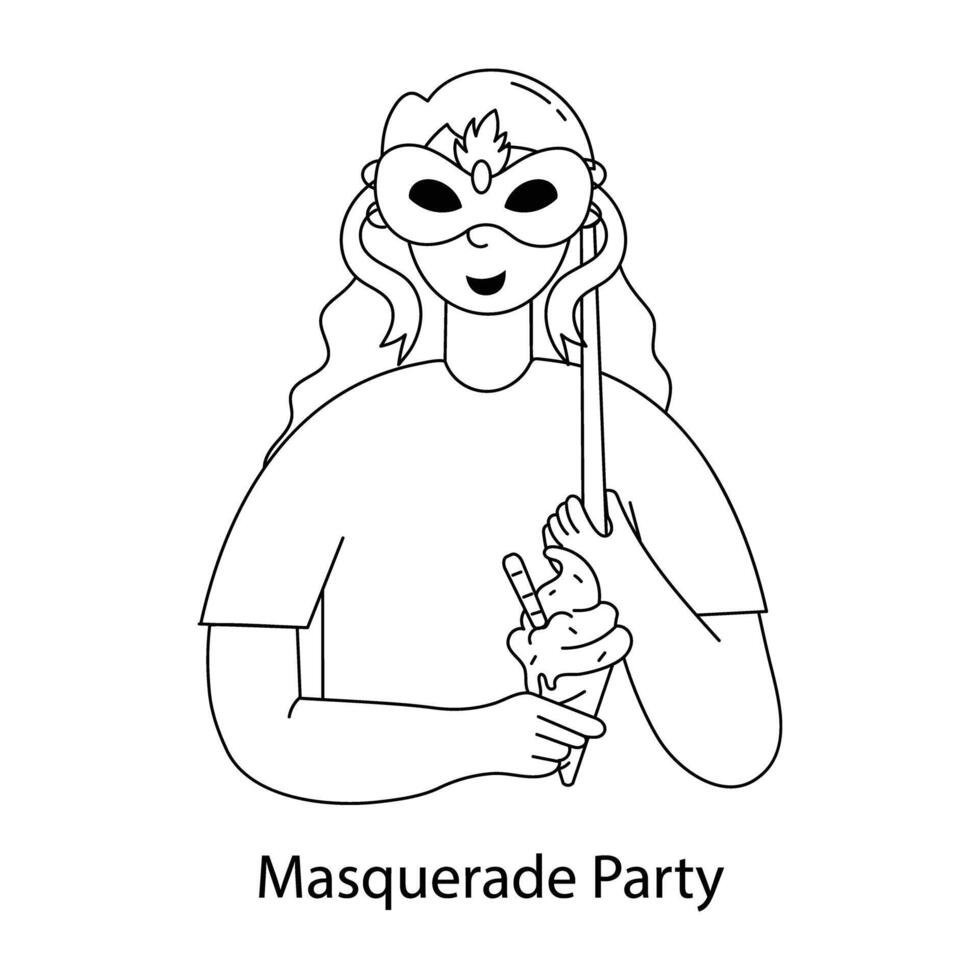 Trendy Masquerade Party vector