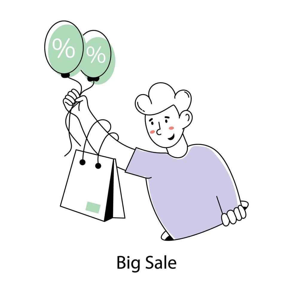 Trendy Big Sale vector