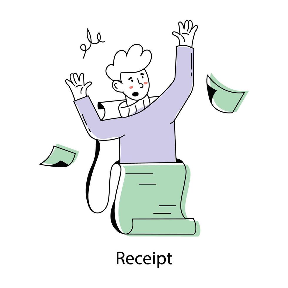 Trendy Receipt Concepts vector