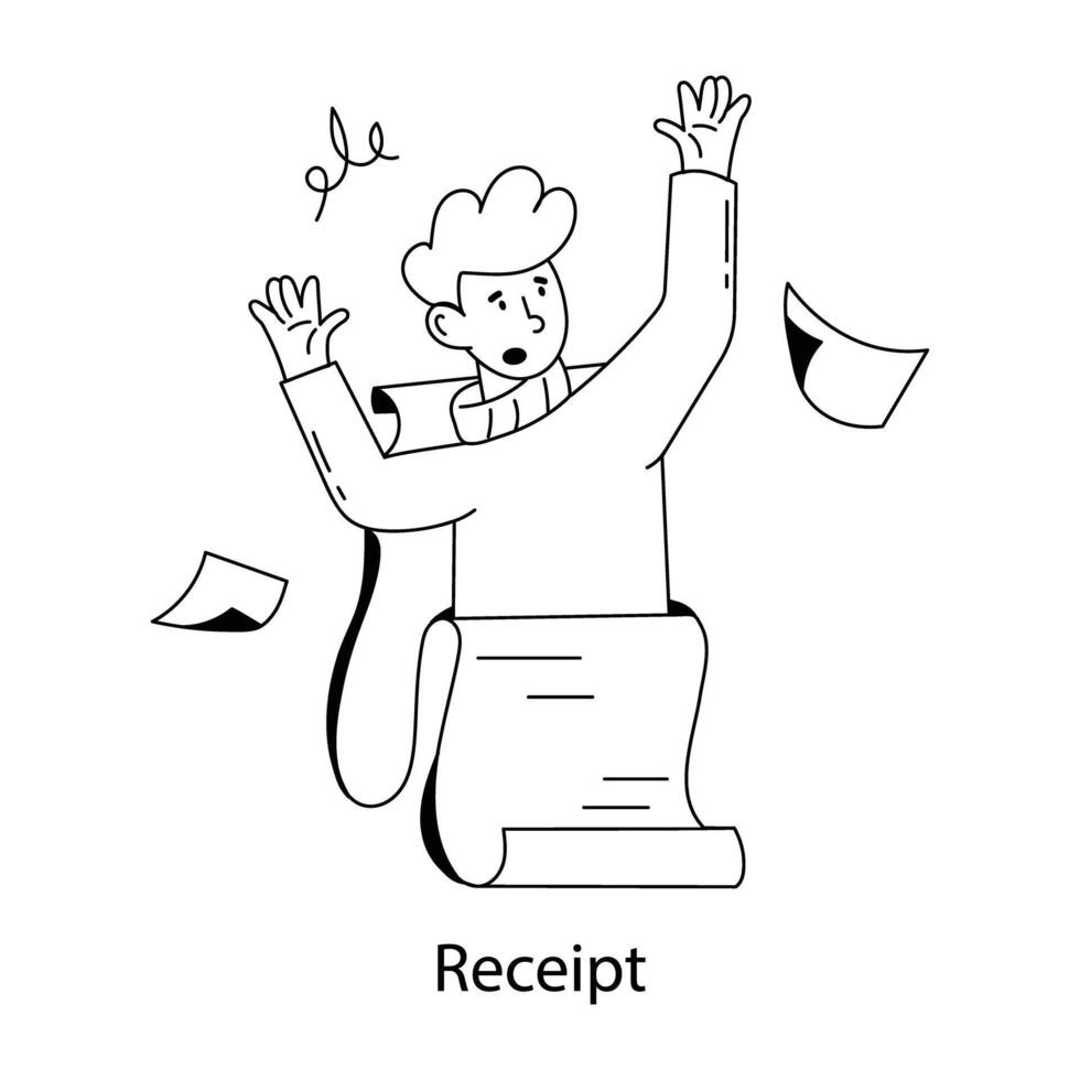 Trendy Receipt Concepts vector