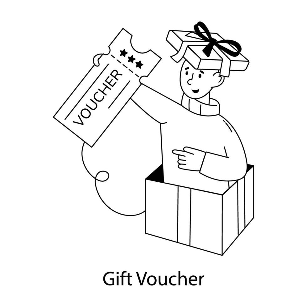 Trendy Gift Voucher vector