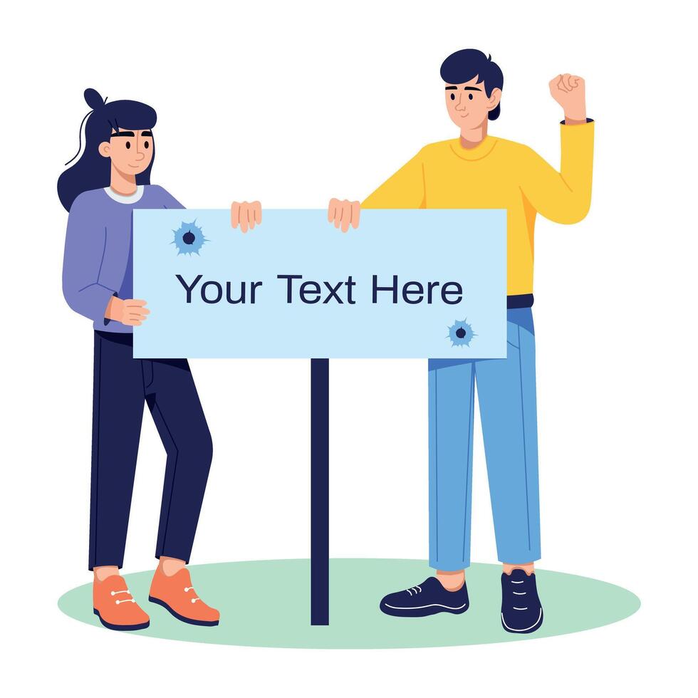 Trendy Protest Sign vector