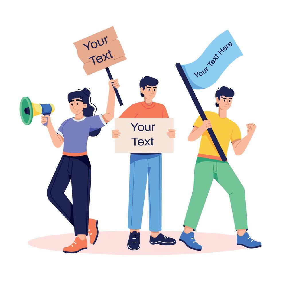 Trendy Protest March vector