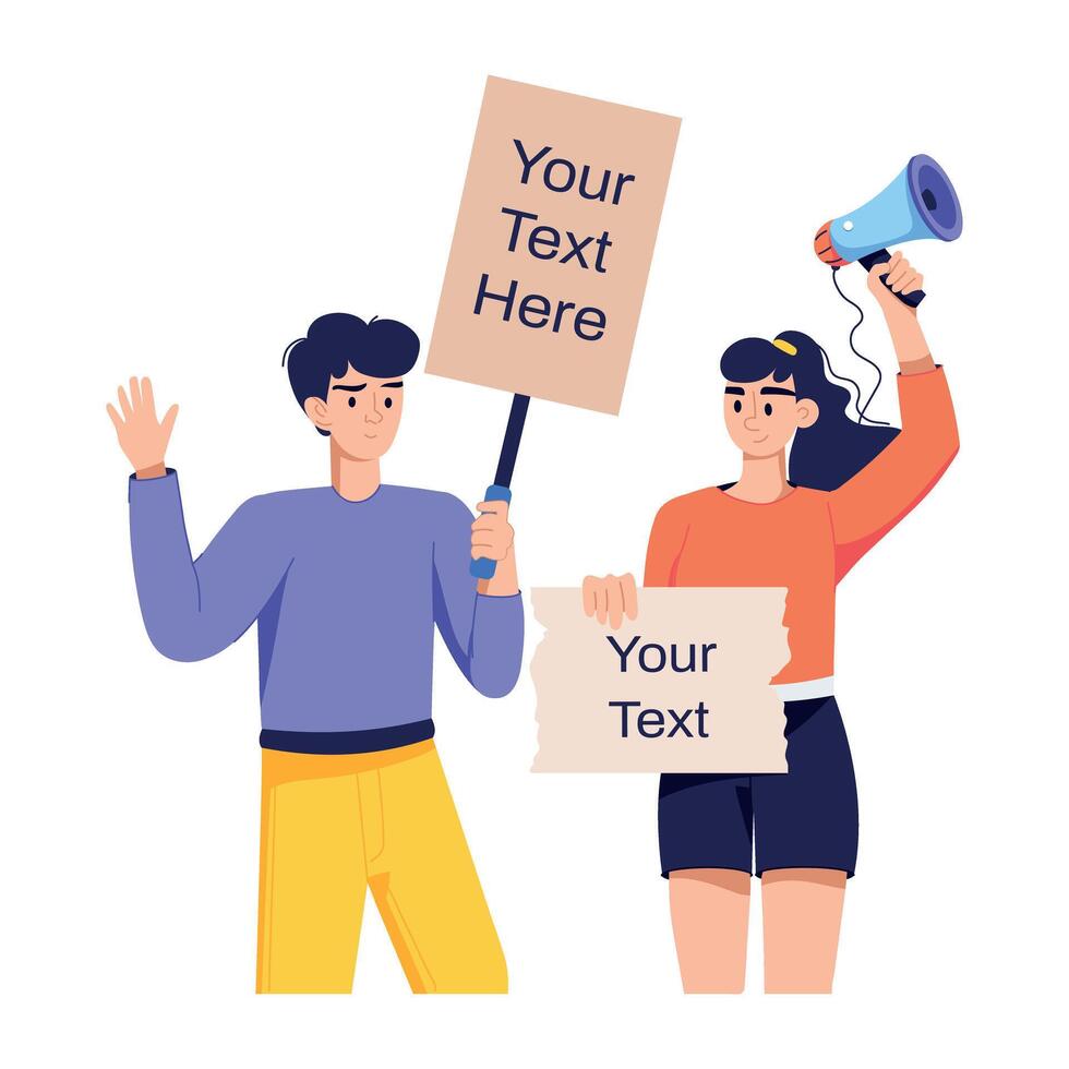 Trendy Protest Campaign vector