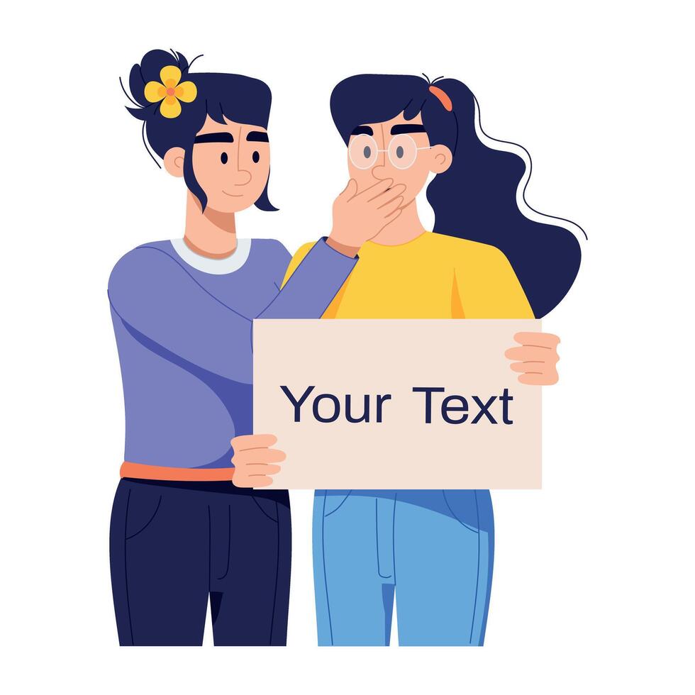 Trendy Silent Protest vector