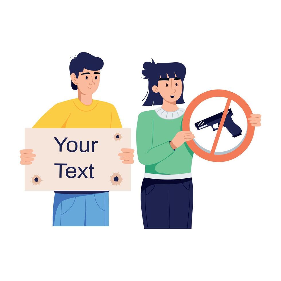 Trendy War Protest vector