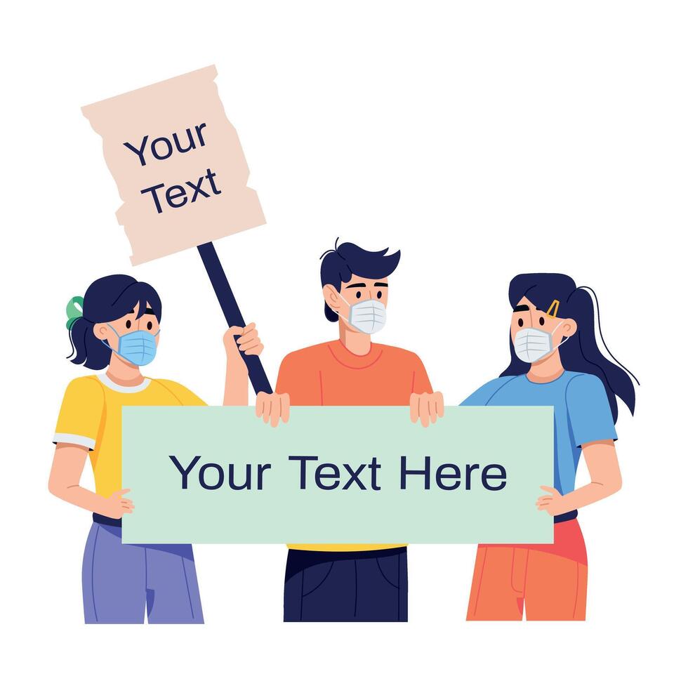 Trendy Health Protest vector