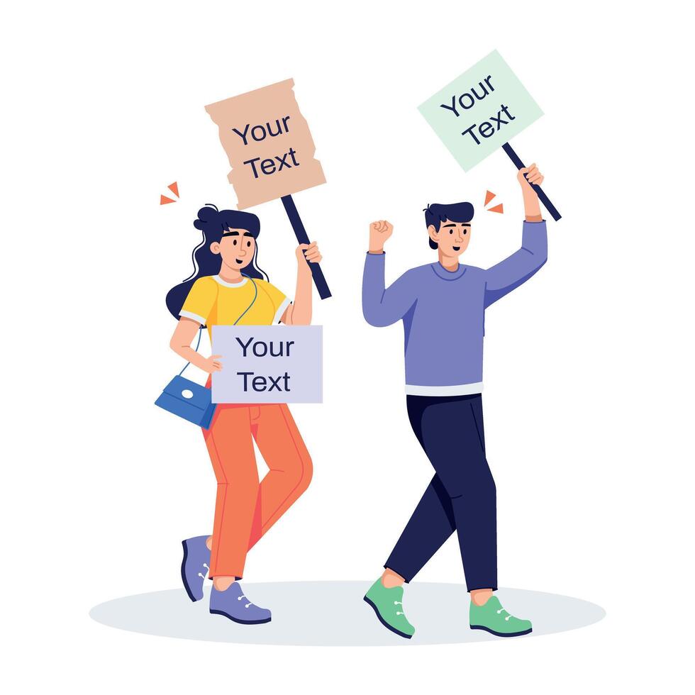 Trendy Marchers Concepts vector