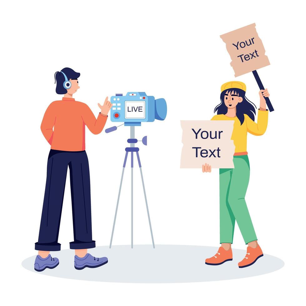 Trendy Live Protest vector