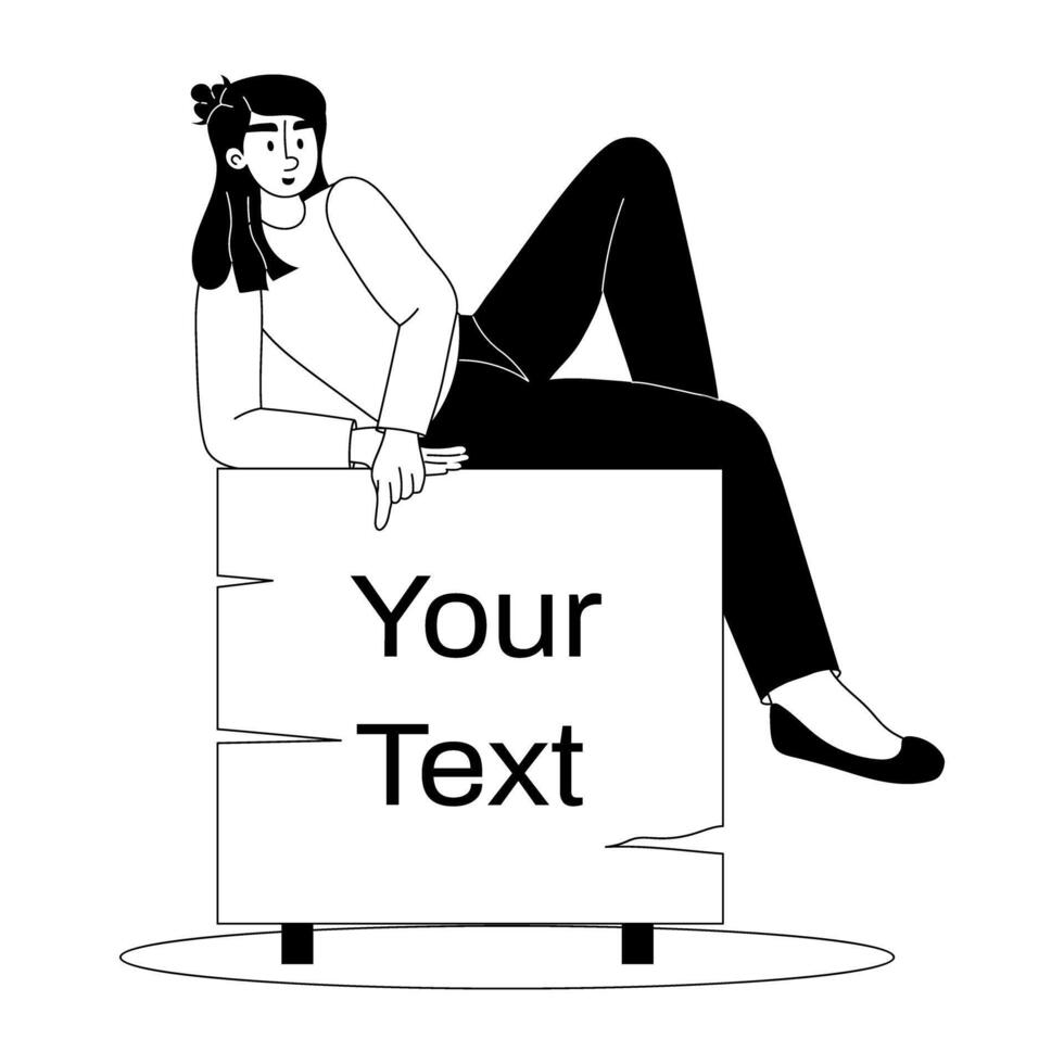 Trendy Road Sign vector