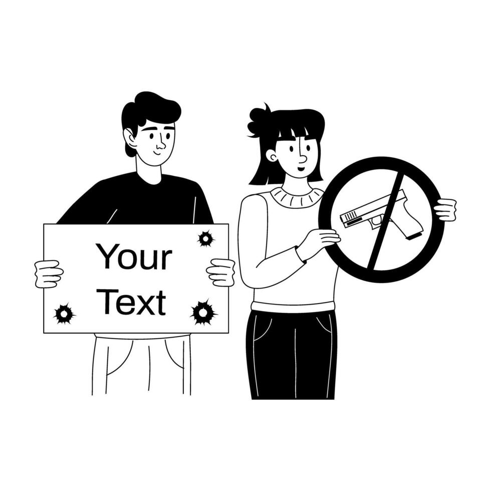 Trendy War Protest vector