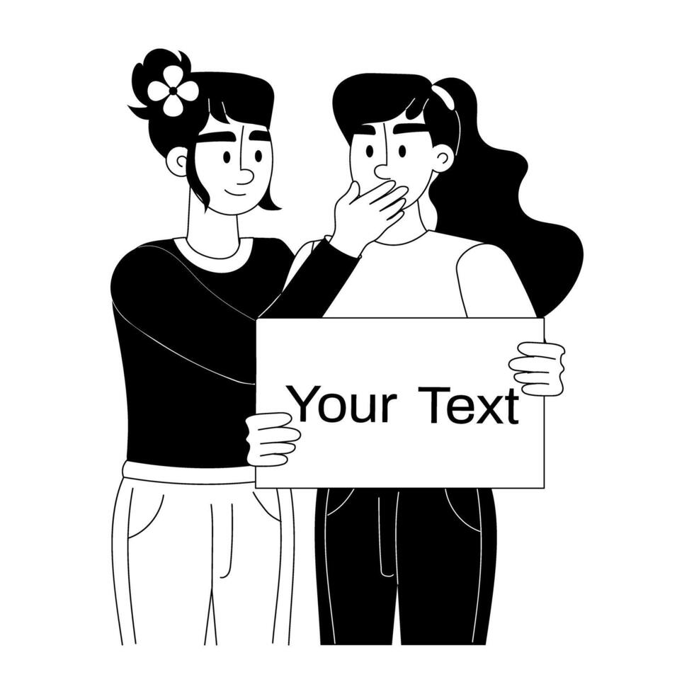 Trendy Silent Protest vector