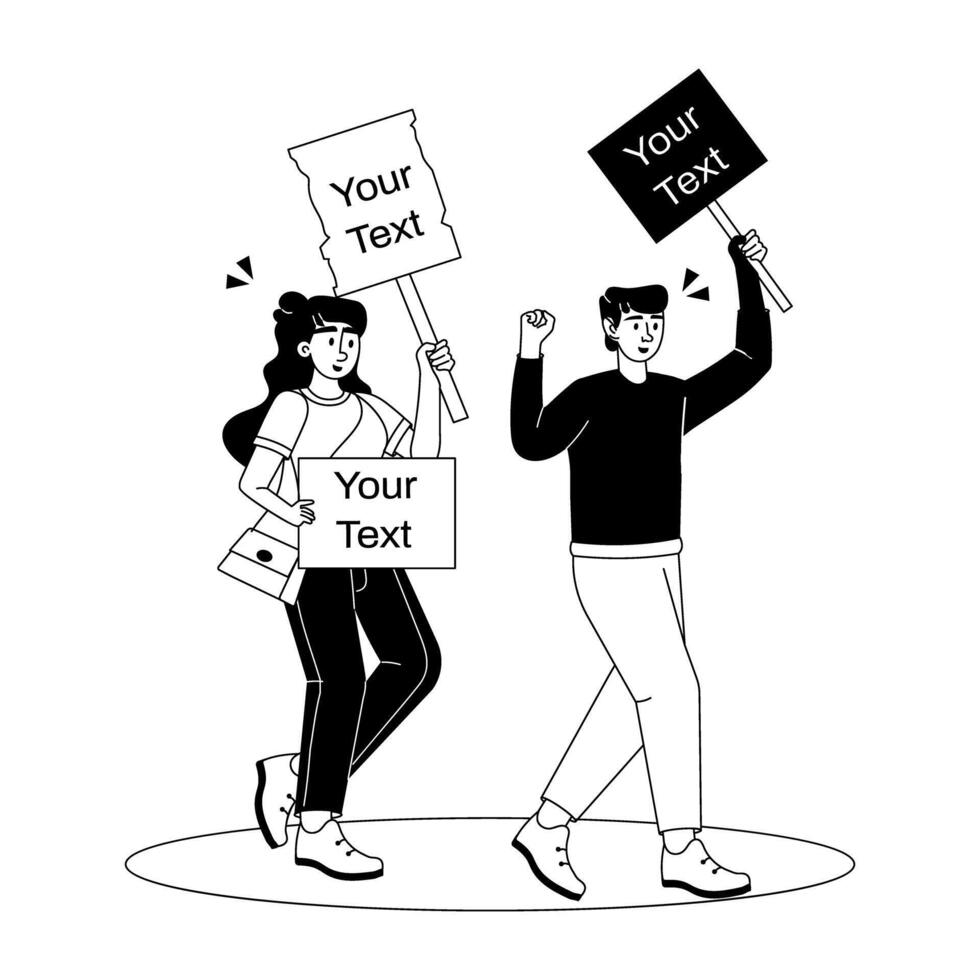 Trendy Marchers Concepts vector