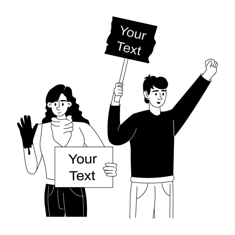 Trendy Violence Protest vector