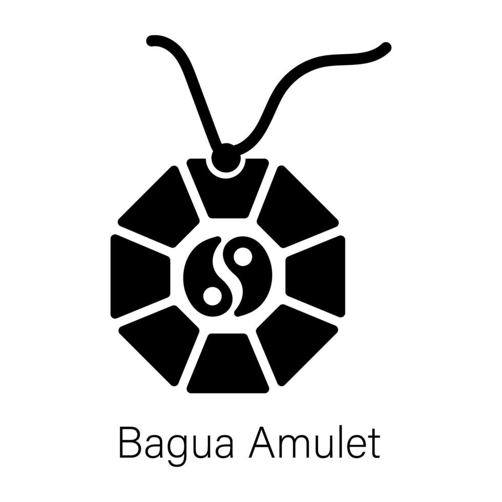 Trendy Bagua Amulet vector