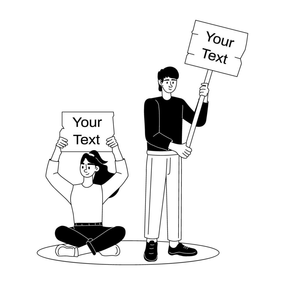Trendy Passive Protest vector