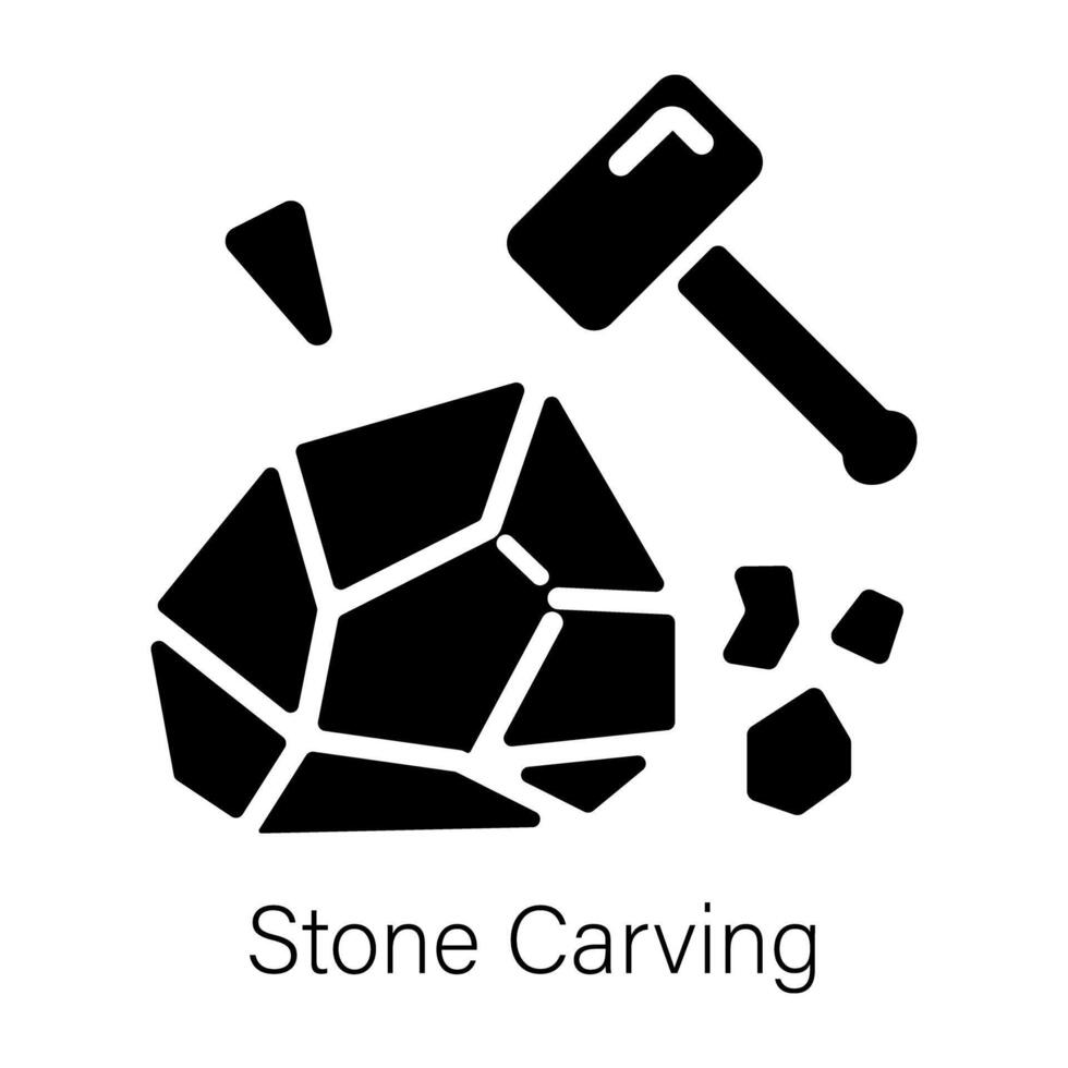 Trendy Stone Carving vector