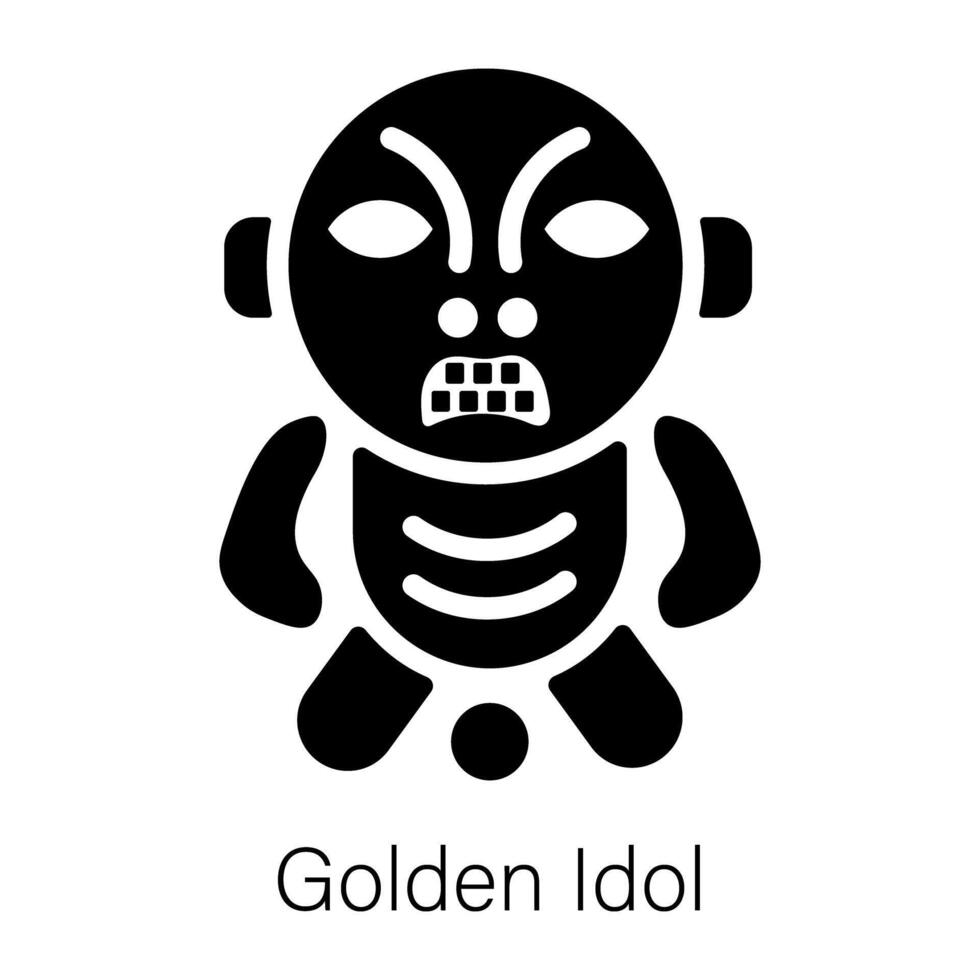 Trendy Golden Idol vector