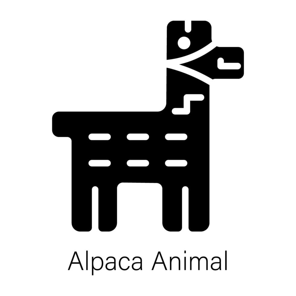 Trendy Alpaca Animal vector