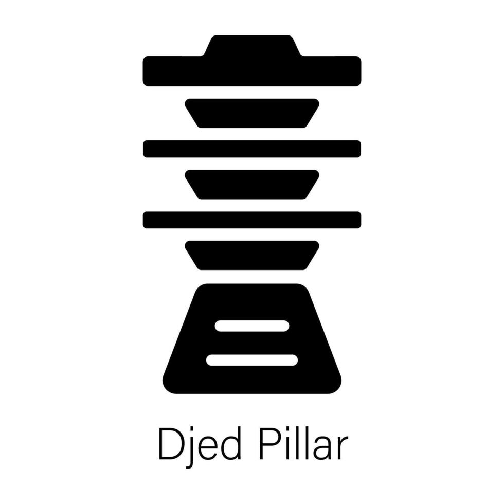 Trendy Djed Pillar vector