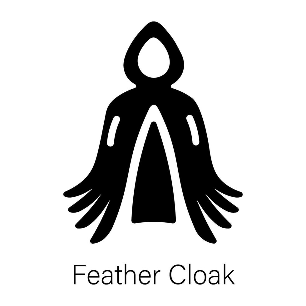 Trendy Feather Cloak vector