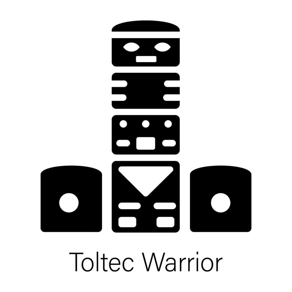 Trendy Toltec Warrior vector