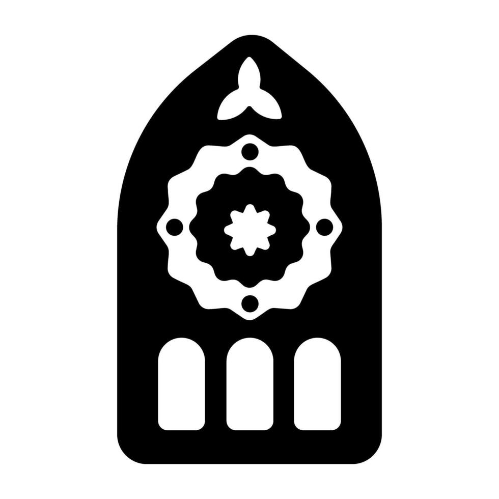 Trendy Masjid Window vector