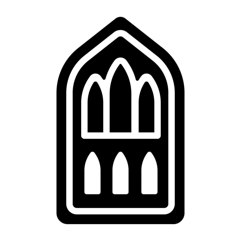 Trendy Mosque Window vector