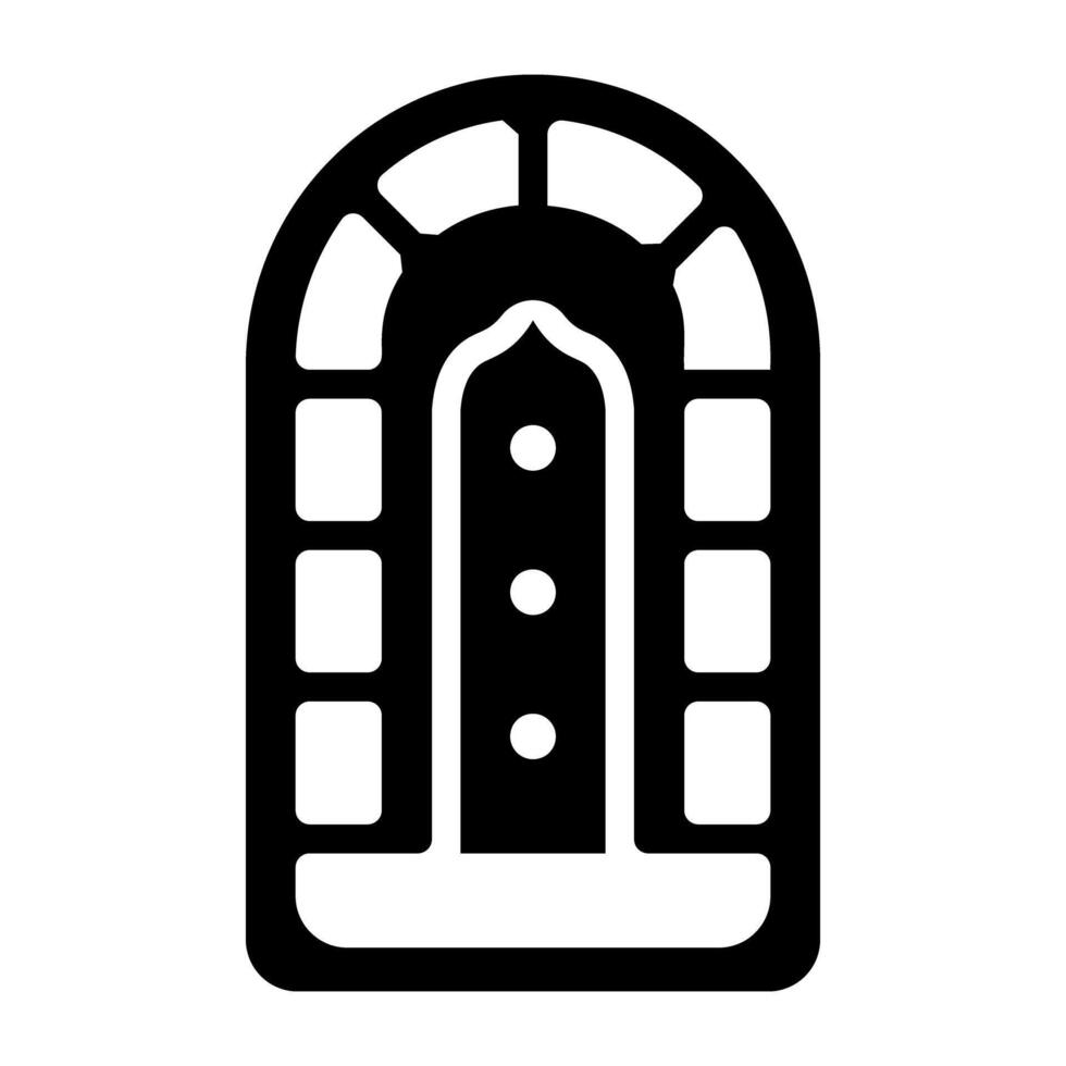 Trendy Masjid Window vector