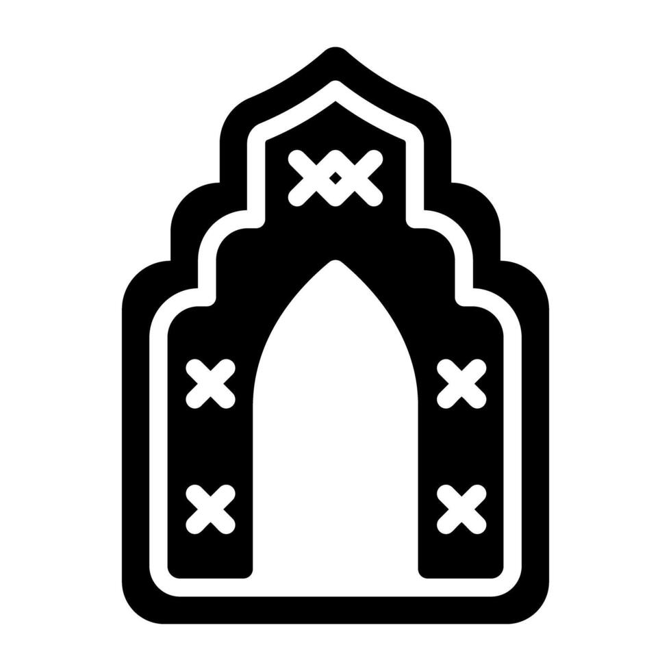 Trendy Masjid Window vector