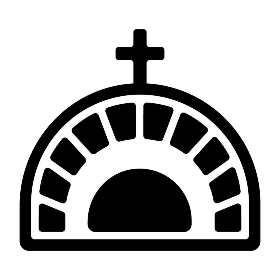 Trendy Church Glass vector