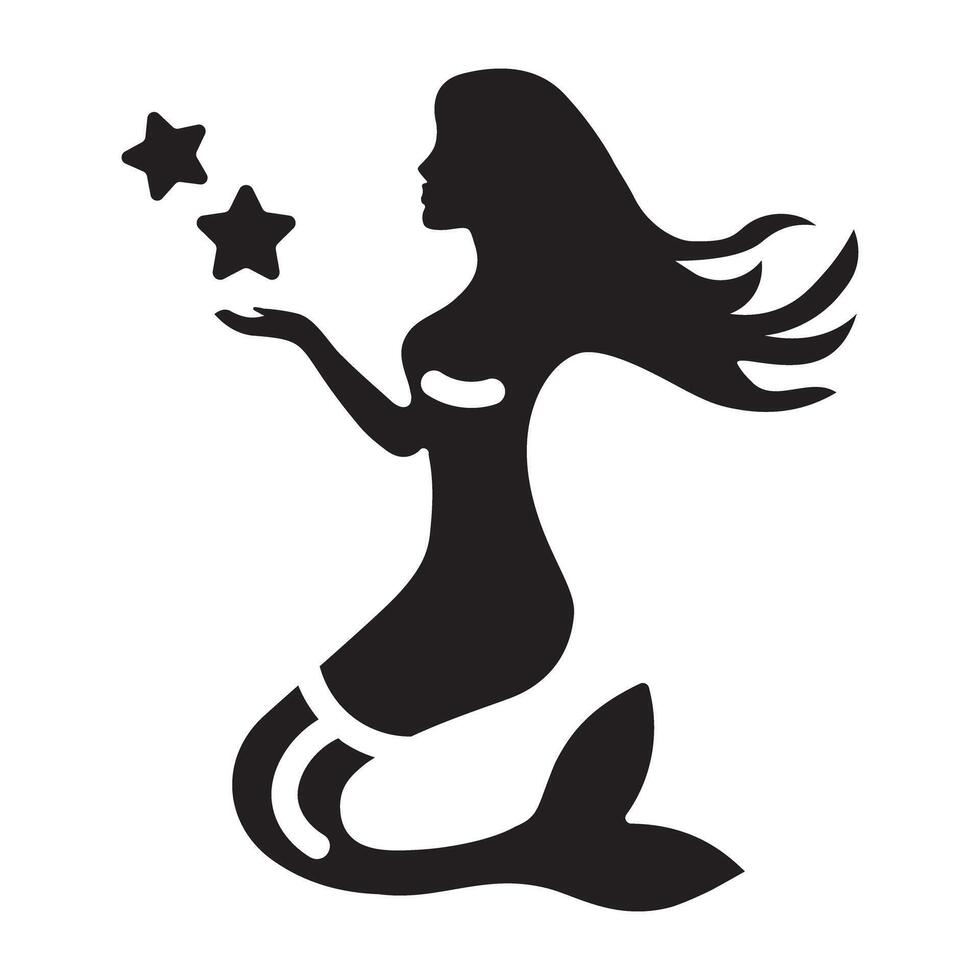 Trendy Siren Woman vector