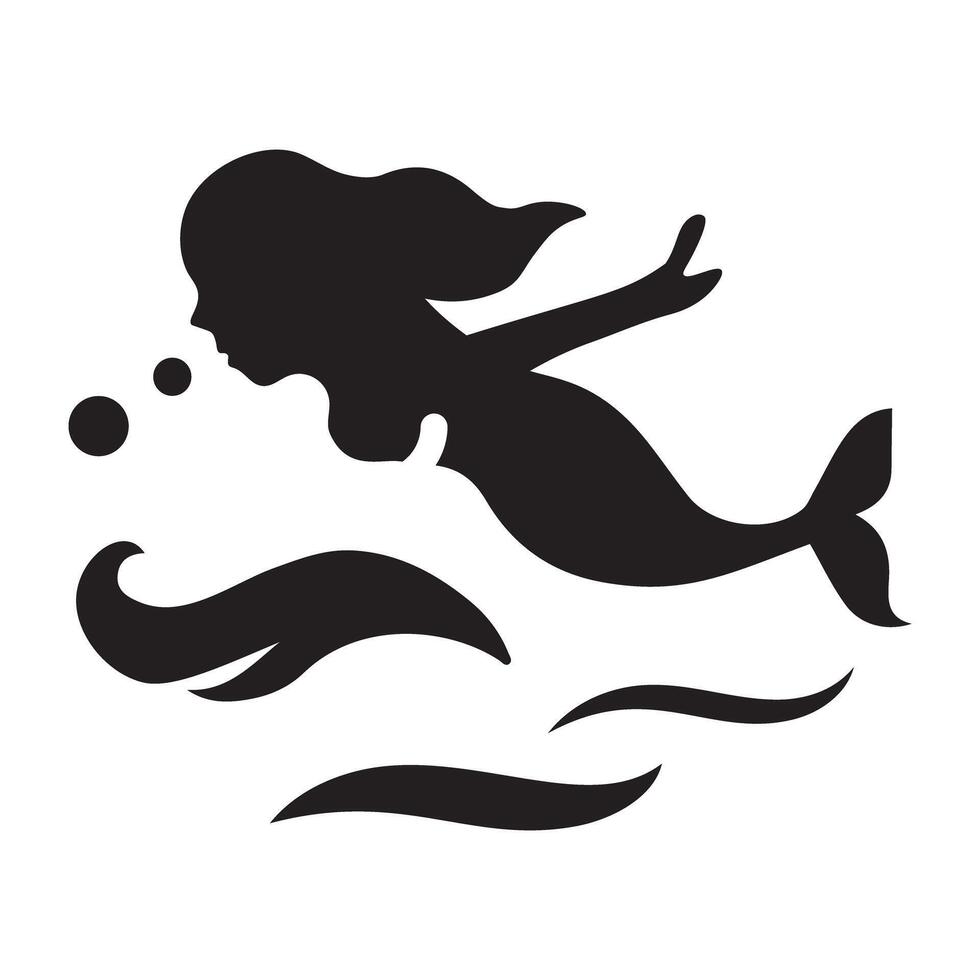 Trendy Siren Mermaid vector