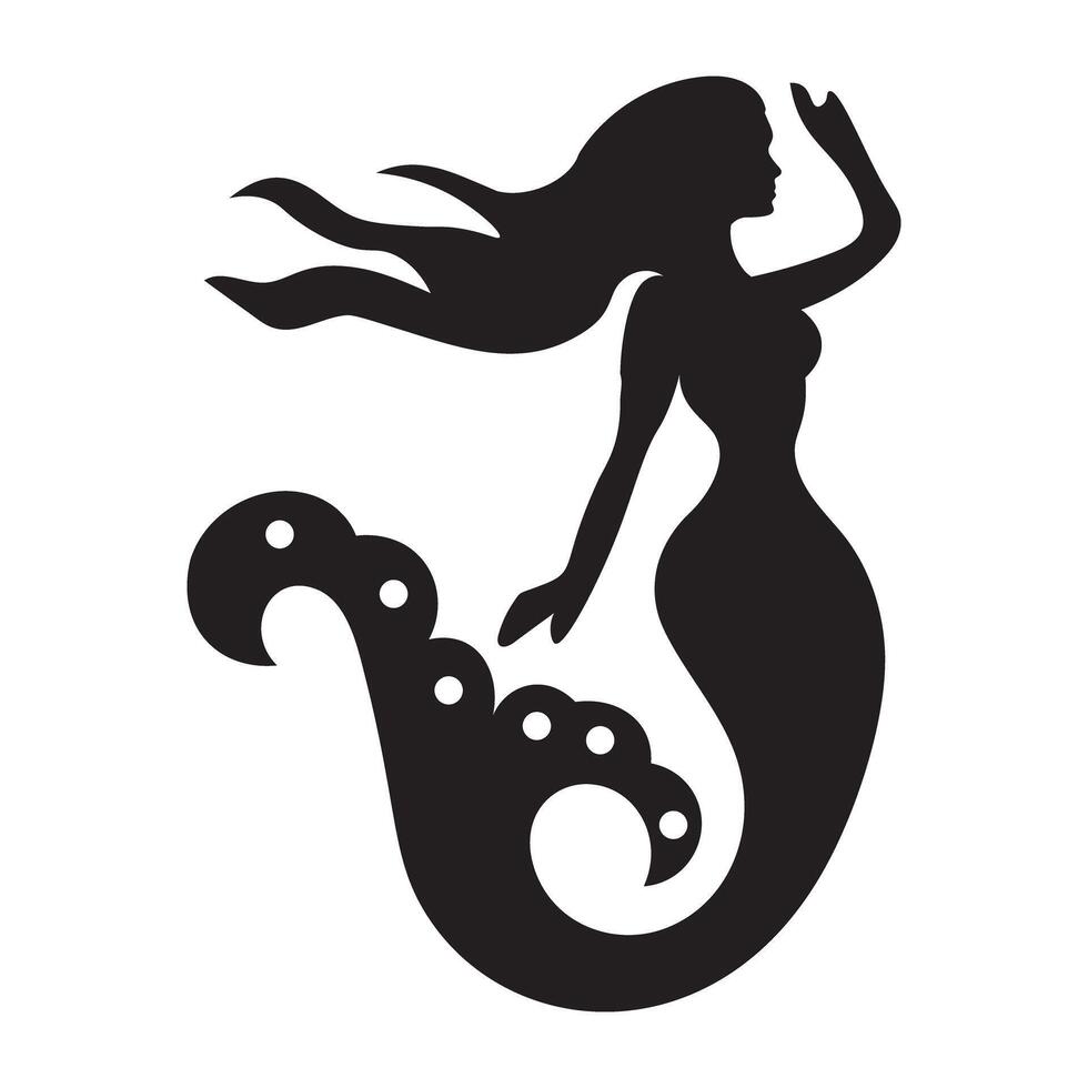 Trendy Siren Lady vector