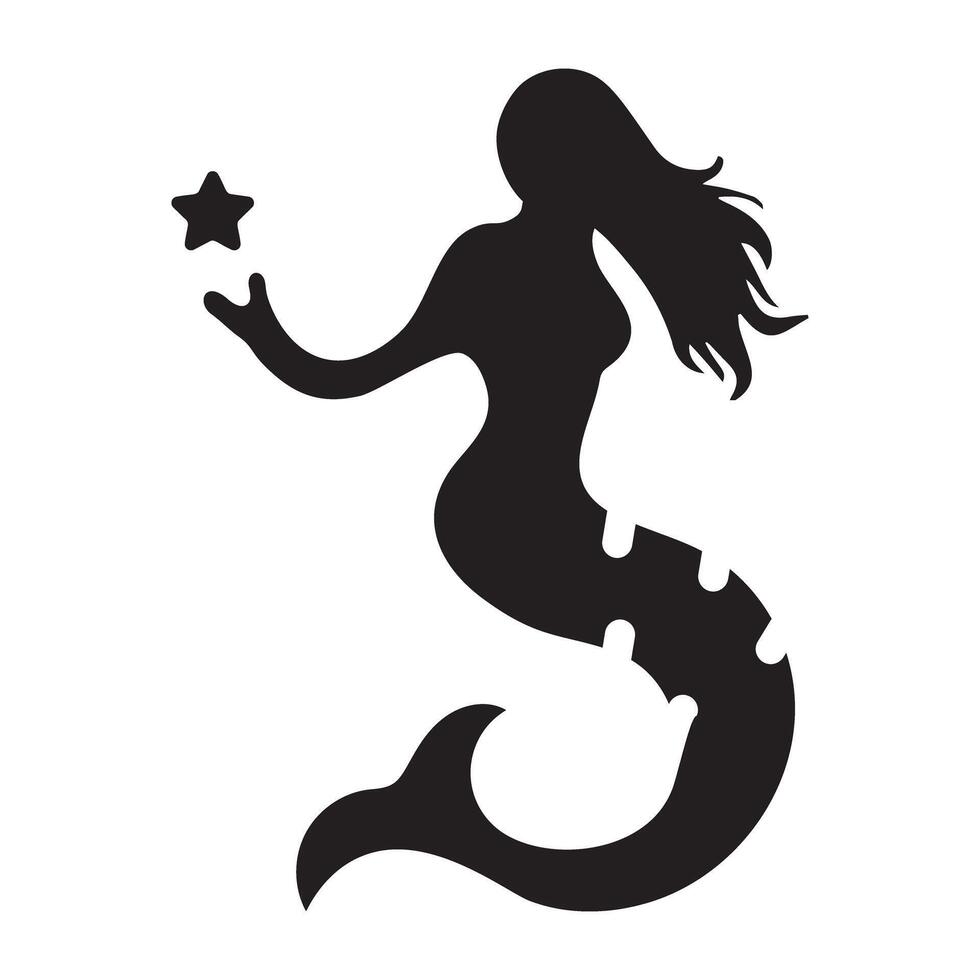 Trendy Mermaid Girl vector