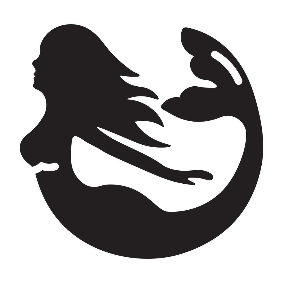 Trendy Mermaid Fish vector