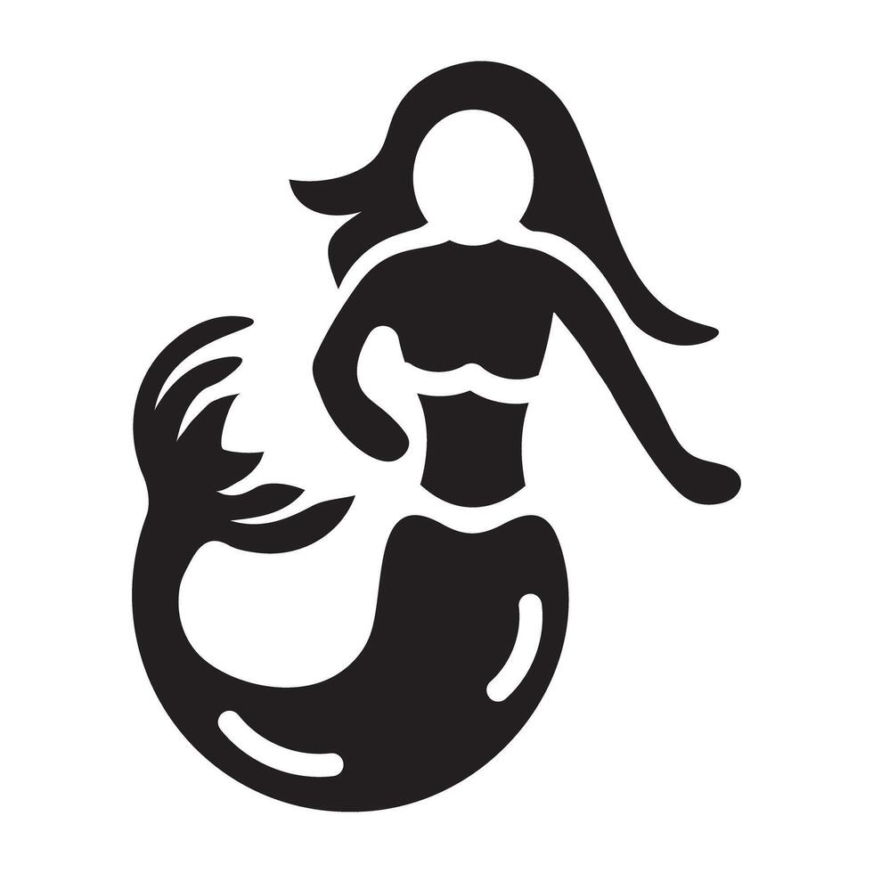 Trendy Mermaid Girl vector
