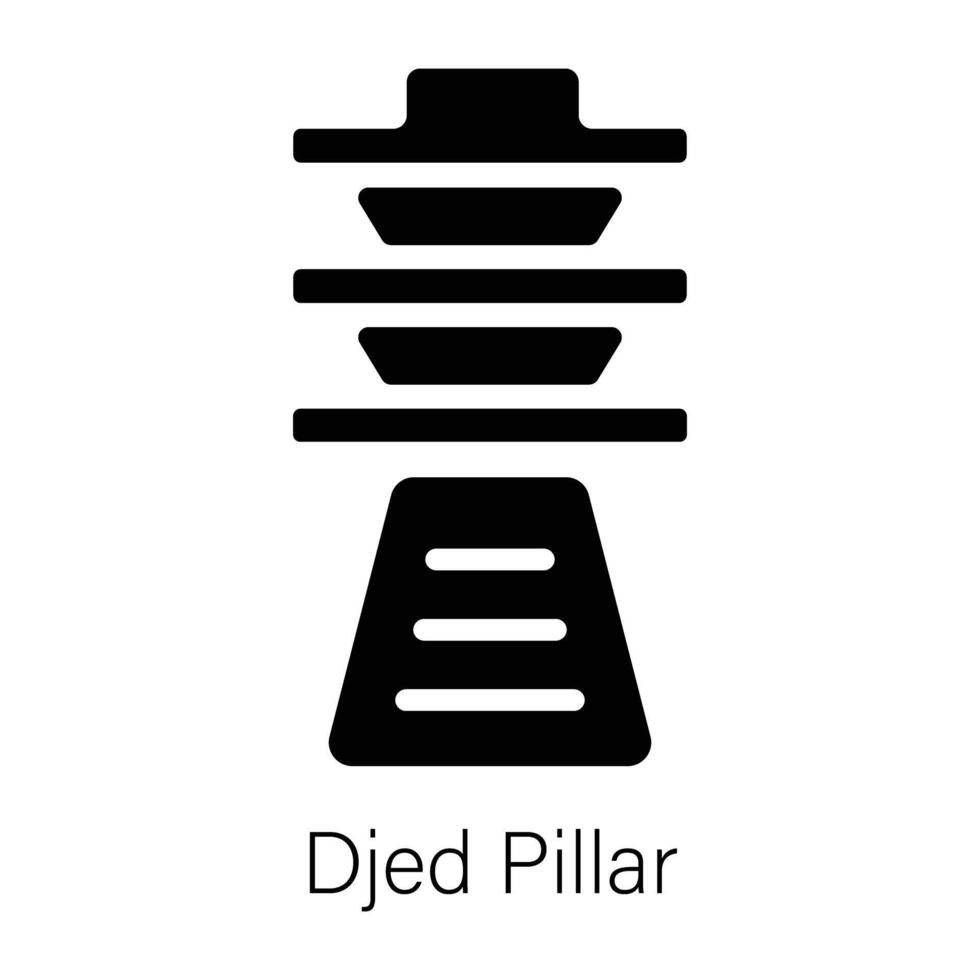 Trendy Djed Pillar vector