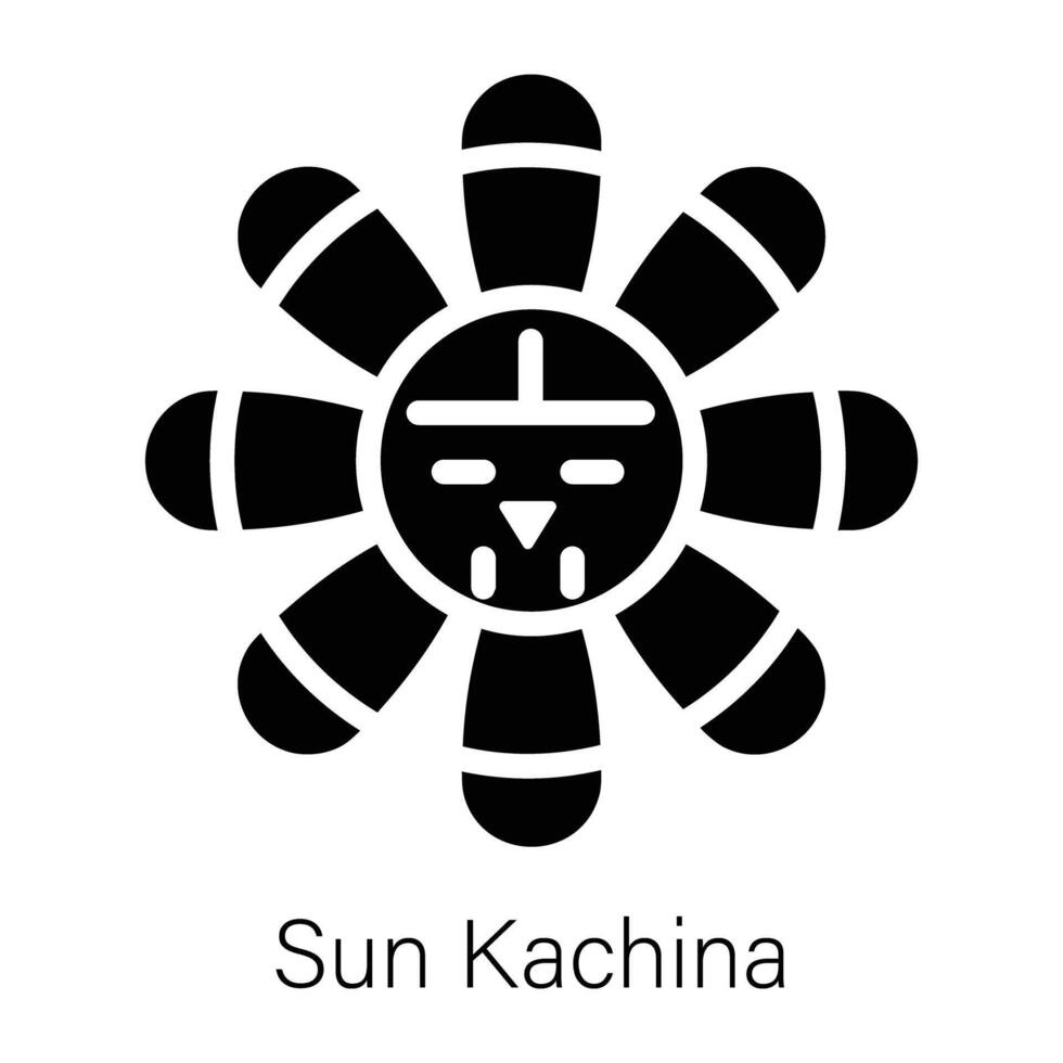 Trendy Sun Kachina vector