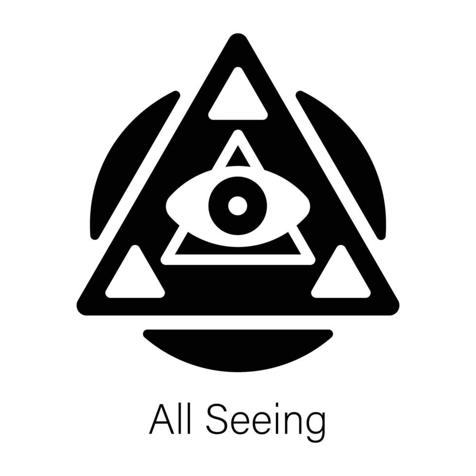Trendy All Seeing vector