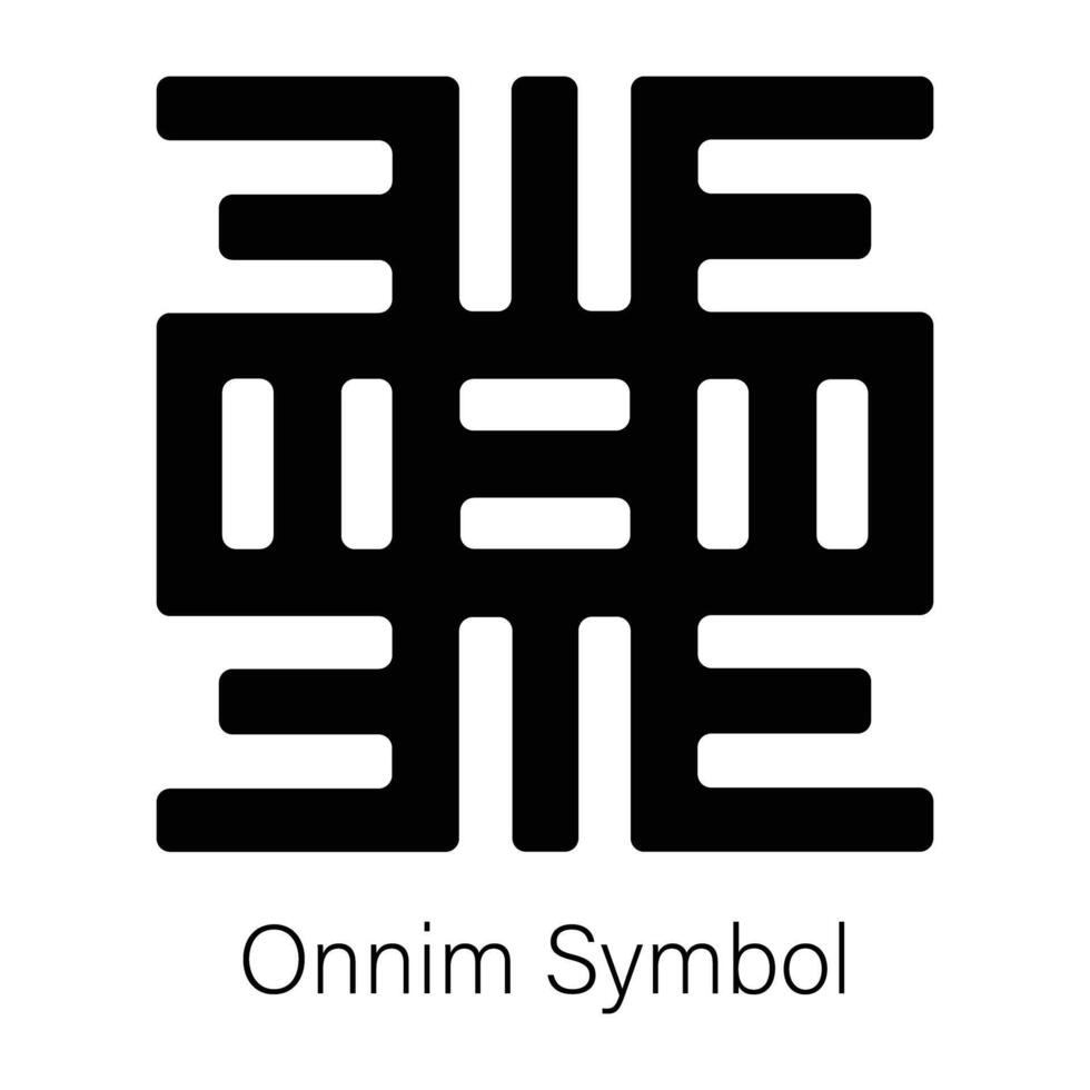 Trendy Onnim Symbol vector