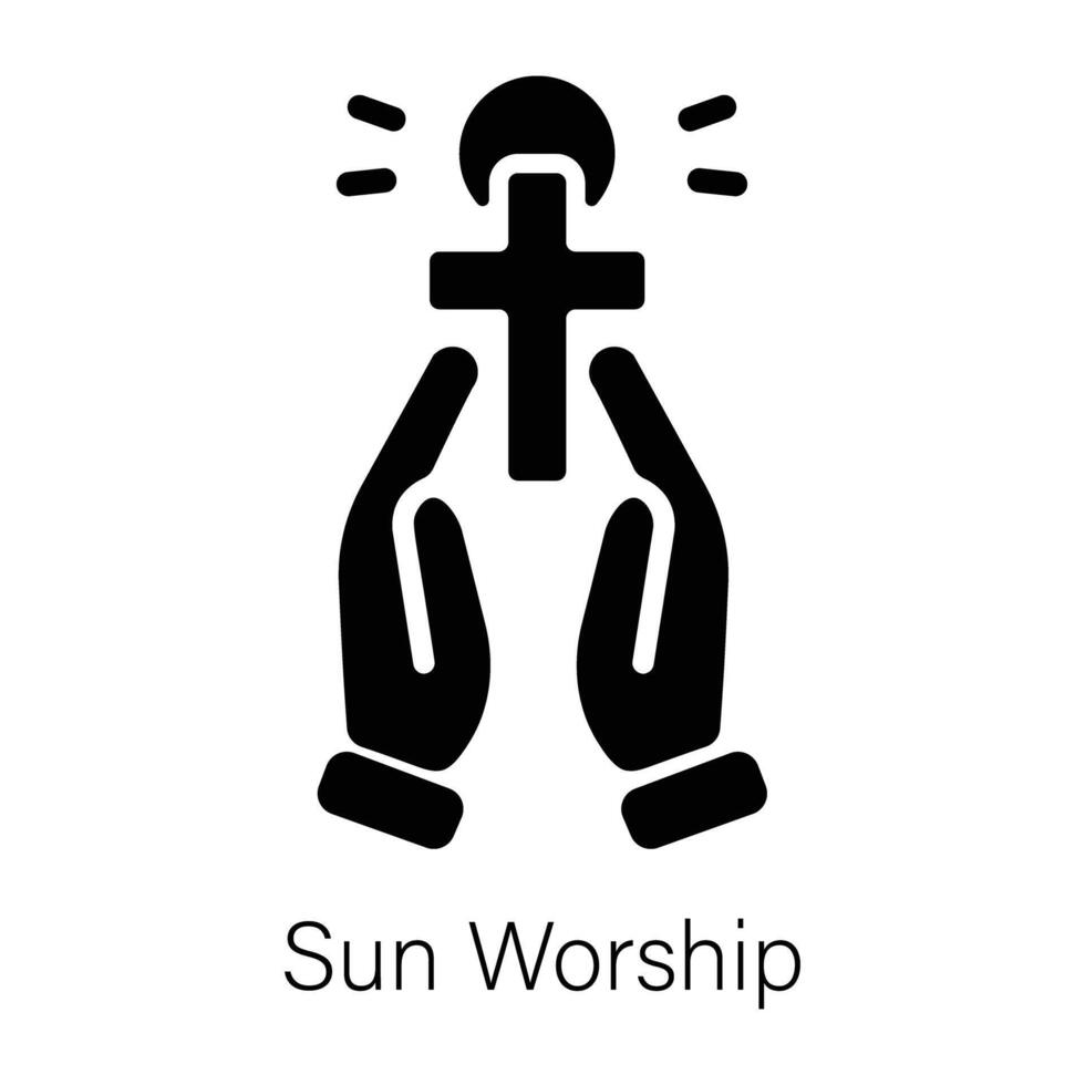 Trendy Sun Worship vector
