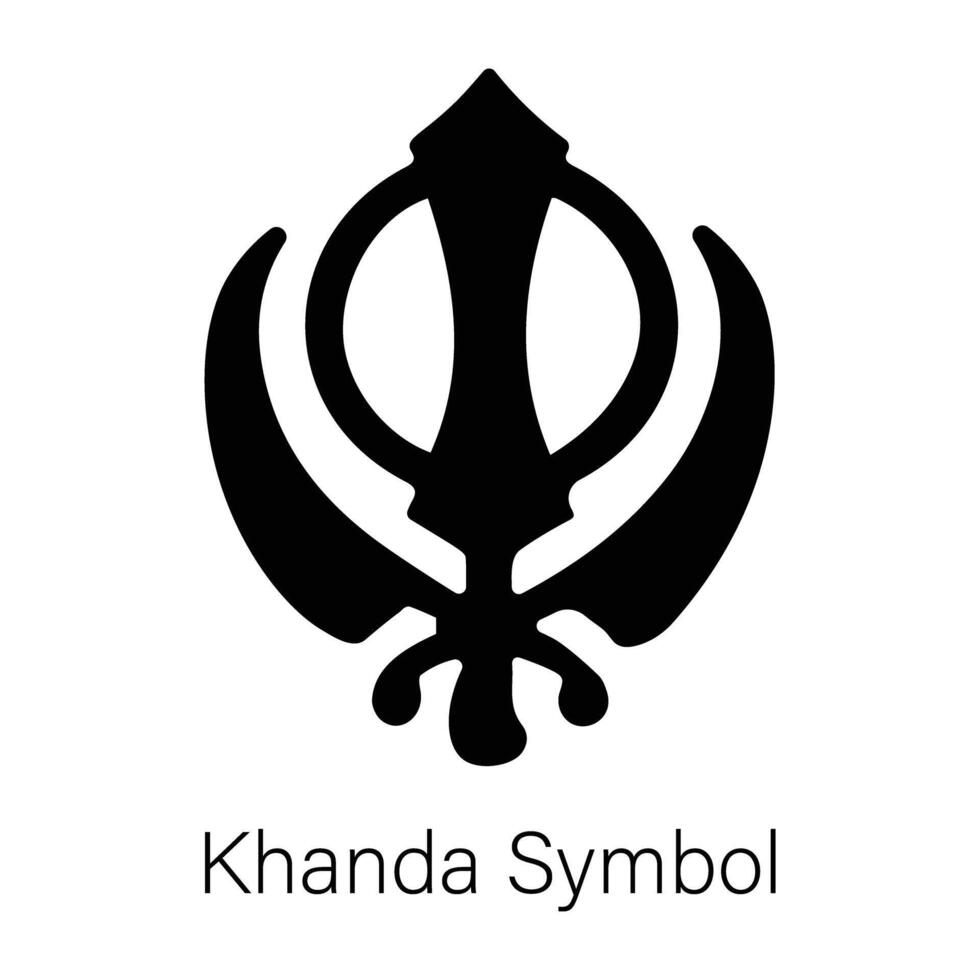 Trendy Khanda Symbol vector