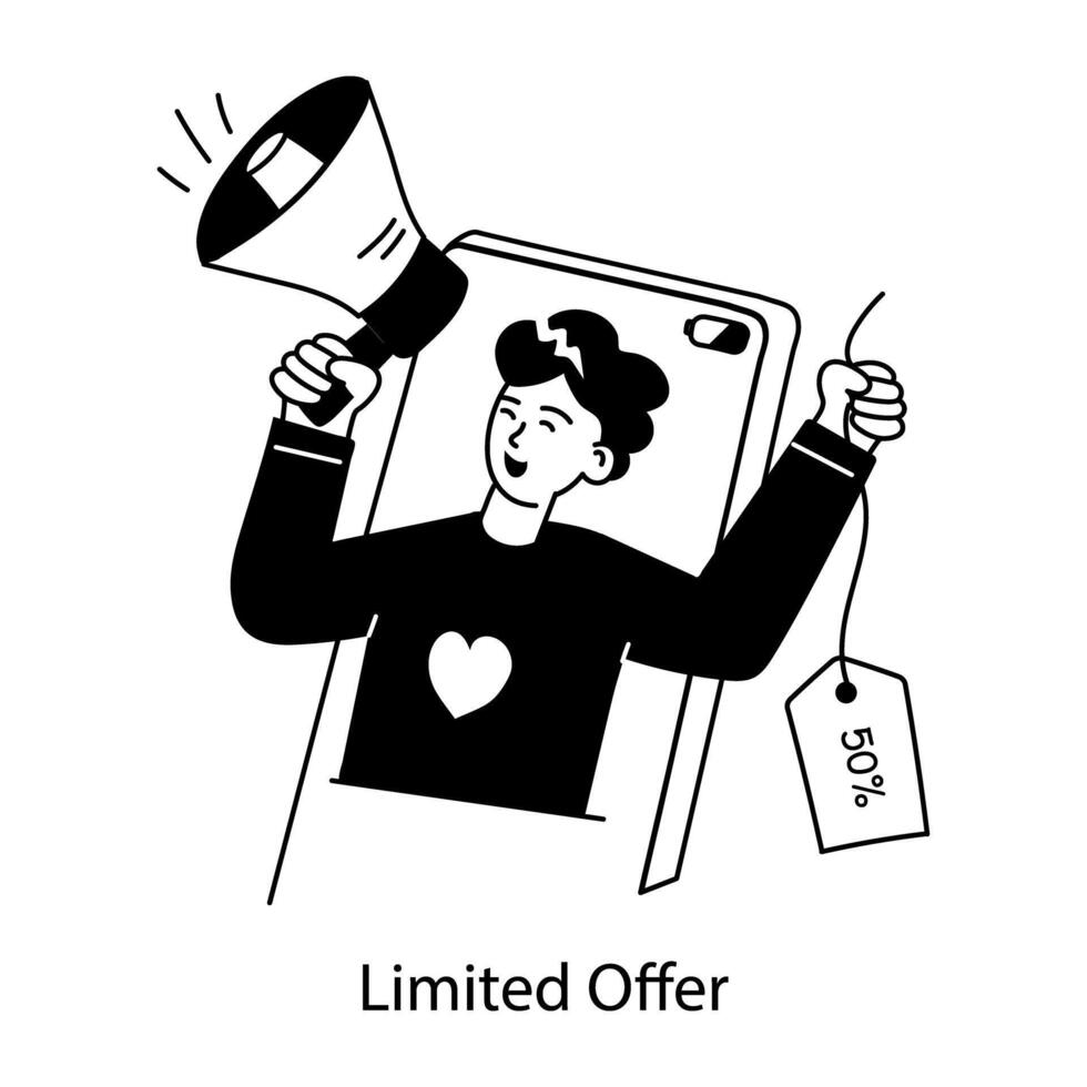Trendy Limited Offer vector