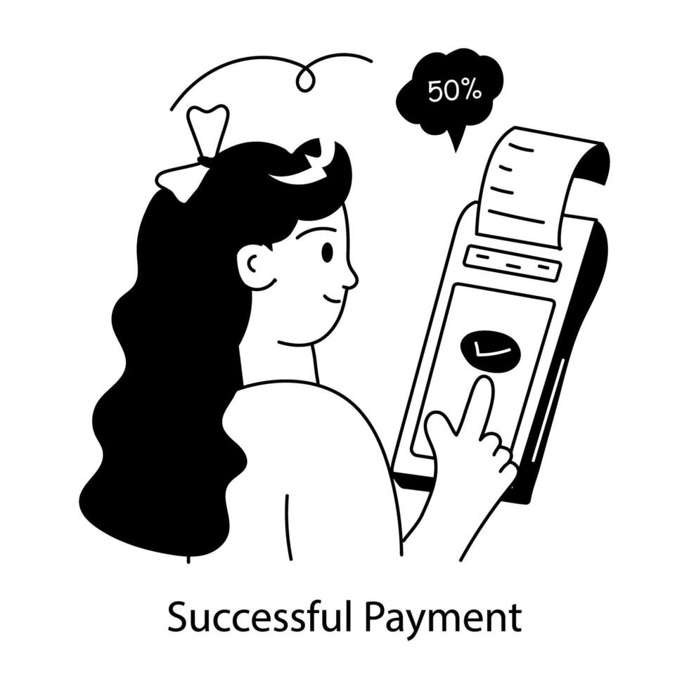 Trendy Successful Payment vector