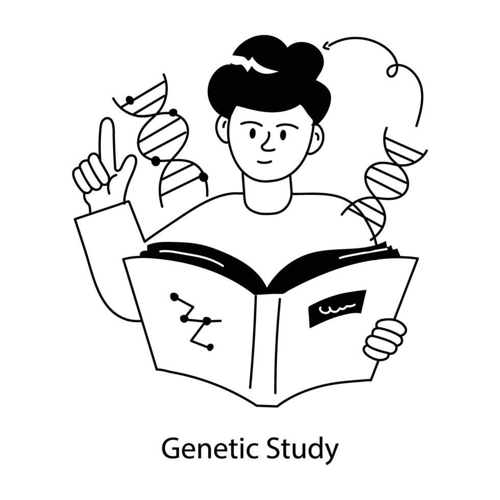 Trendy Genetic Study vector