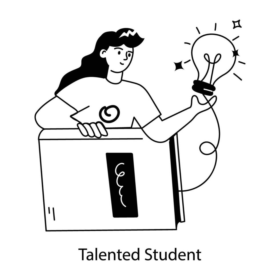 Trendy Talented Student vector