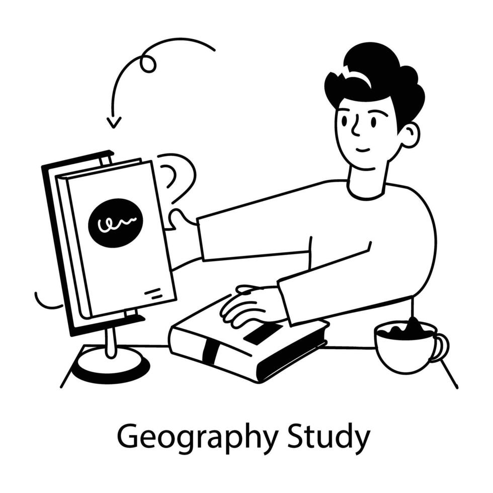 Trendy Geography Study vector