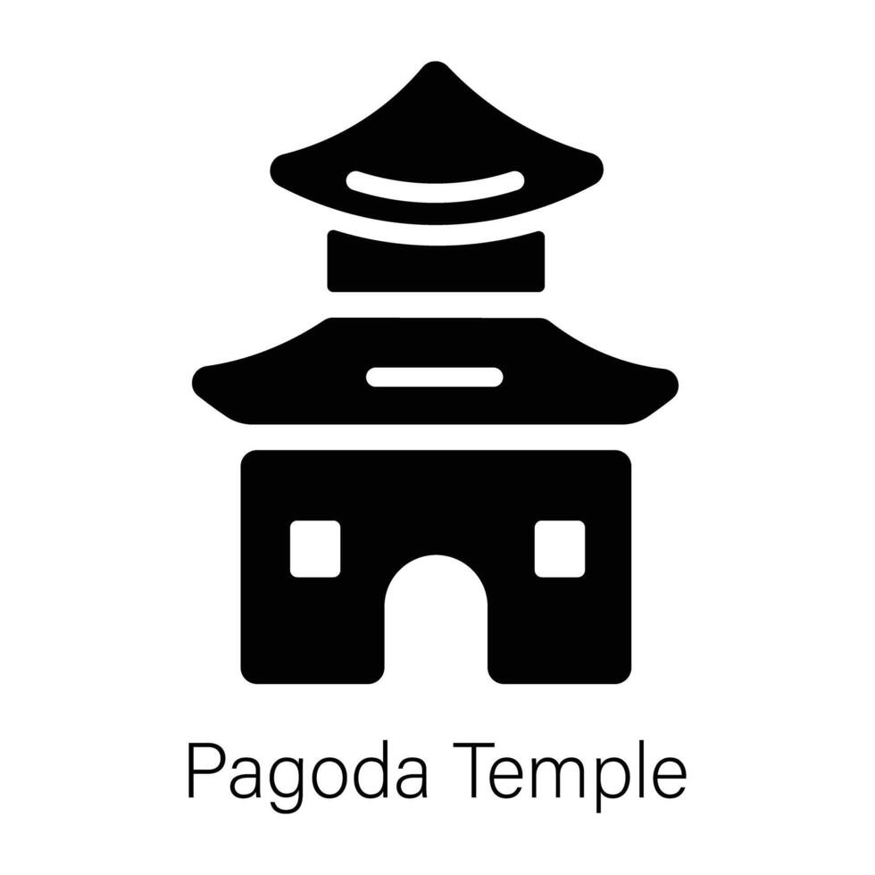 Trendy Pagoda Temple vector